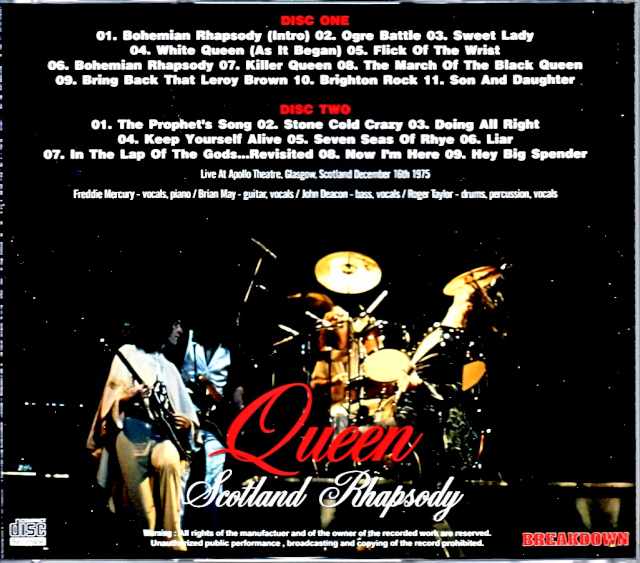 Queen/Scotland,UK 1975