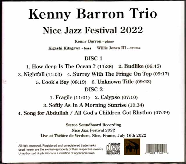 Kenny Barron Trio Kenny Barron/France 2022