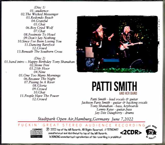 Patti Smith and Her Band Patti Smith/Germany 2022 Complete