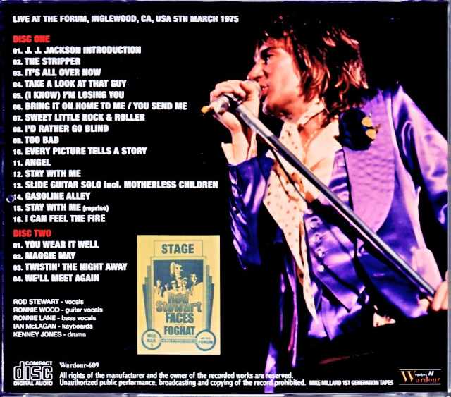 Faces/CA,USA 1975 Mike Millard 1st Generation Tapes Upgrade