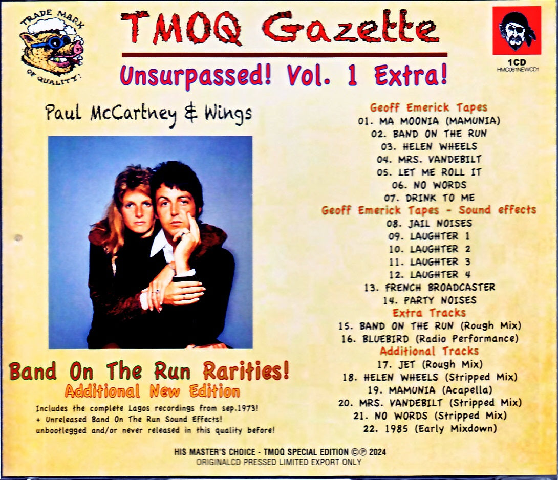 Paul McCartney Wings/Band on the Run Rarities Additional New Edition