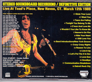 Paul Stanley/Connecticut, USA 1988