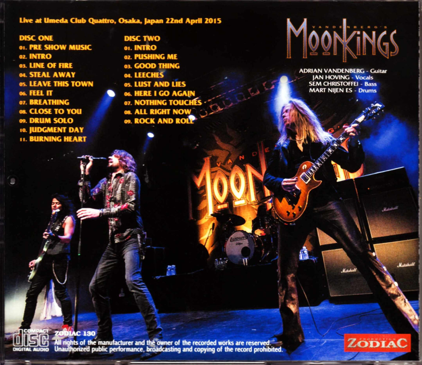 Moonkings,Vandenberg/Osaka,Japan 2015 Ultimate Sound