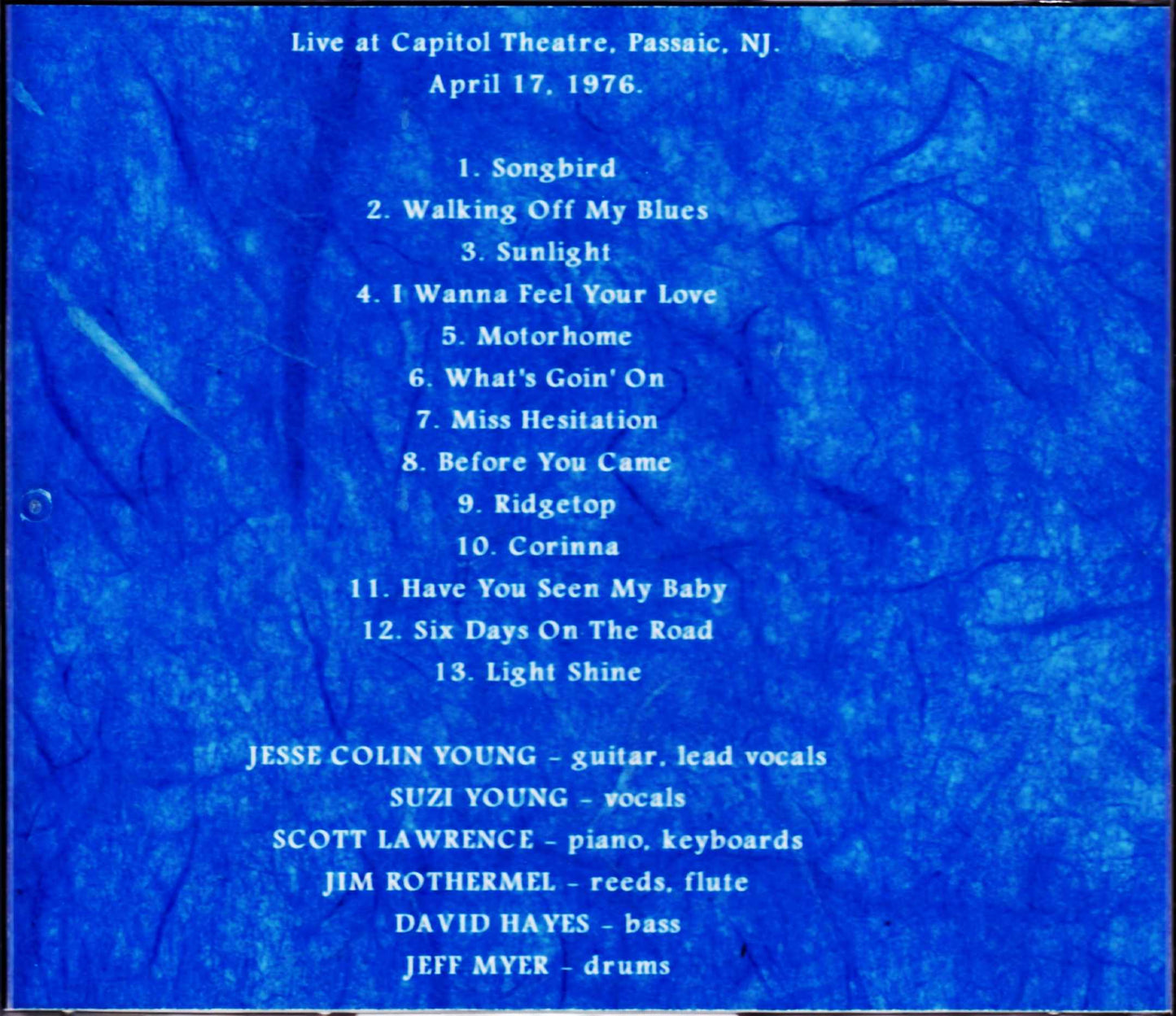 Jesse Colin Young/NJ, USA 1976