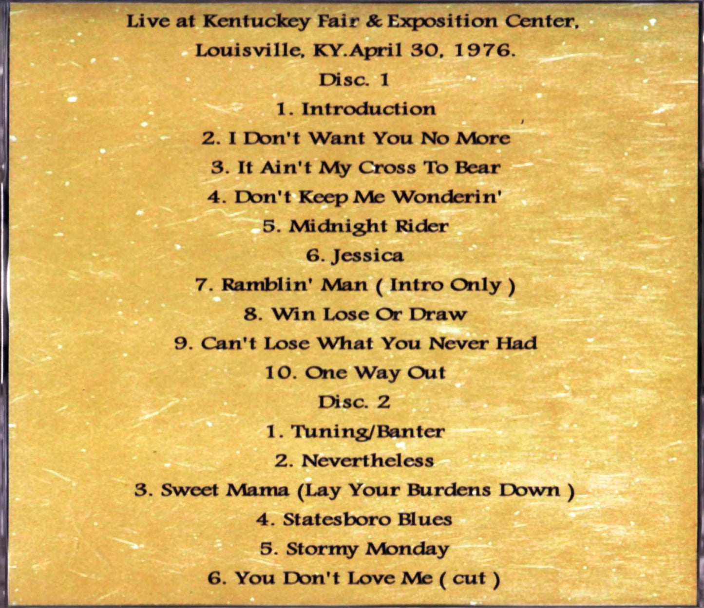 Allman Brothers Band/KT, USA 1976