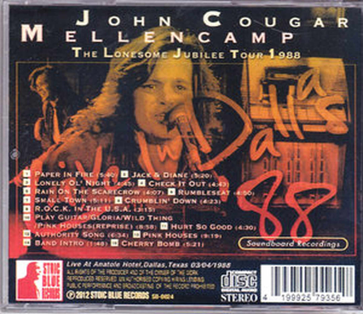 John Cougar Mellencamp/Texas,USA 1988