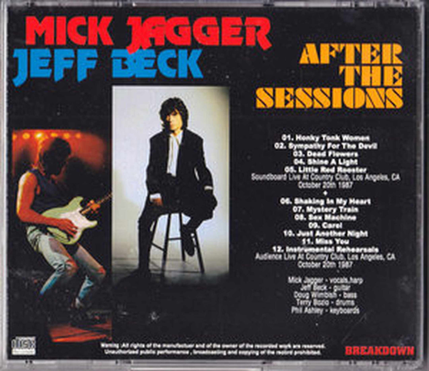 Mick Jagger, Jeff Beck/California, USA 1987