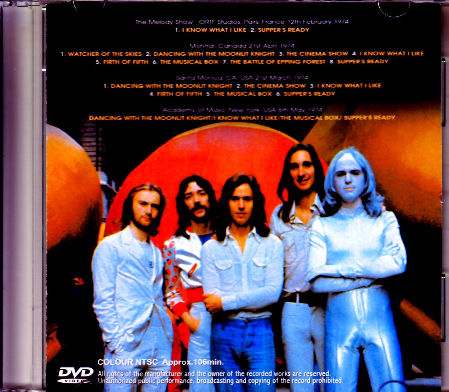 Genesis/Live Film Compilations from 1974 Tour