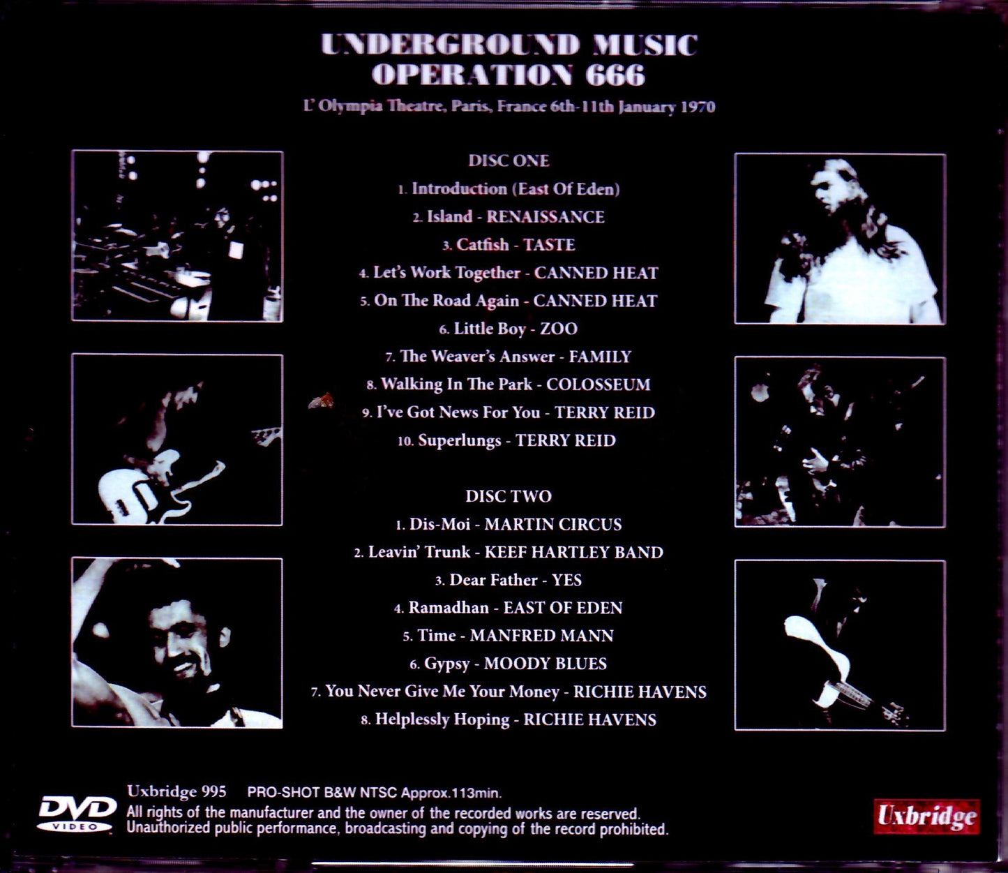 Various Artists Renaissance,Colosseum,Family,Yes,Moody Blues/France 1970