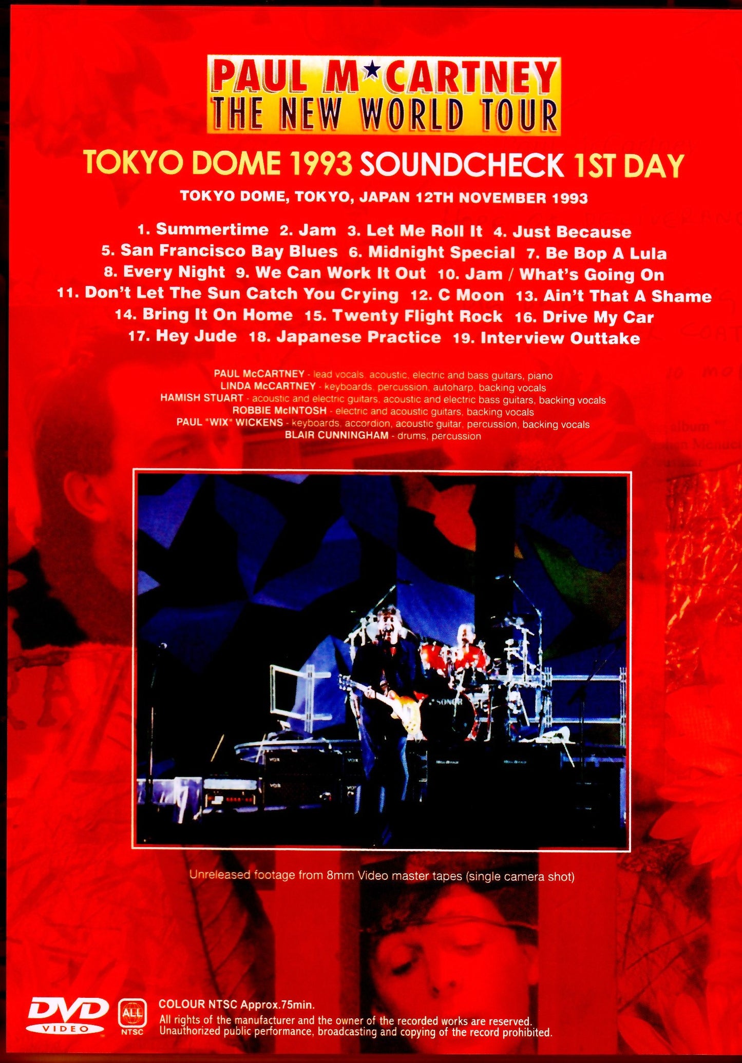 Paul McCartney/Tokyo,Japan 11.12.1993 Unreleased Footage from 8mm Video Master Tapes