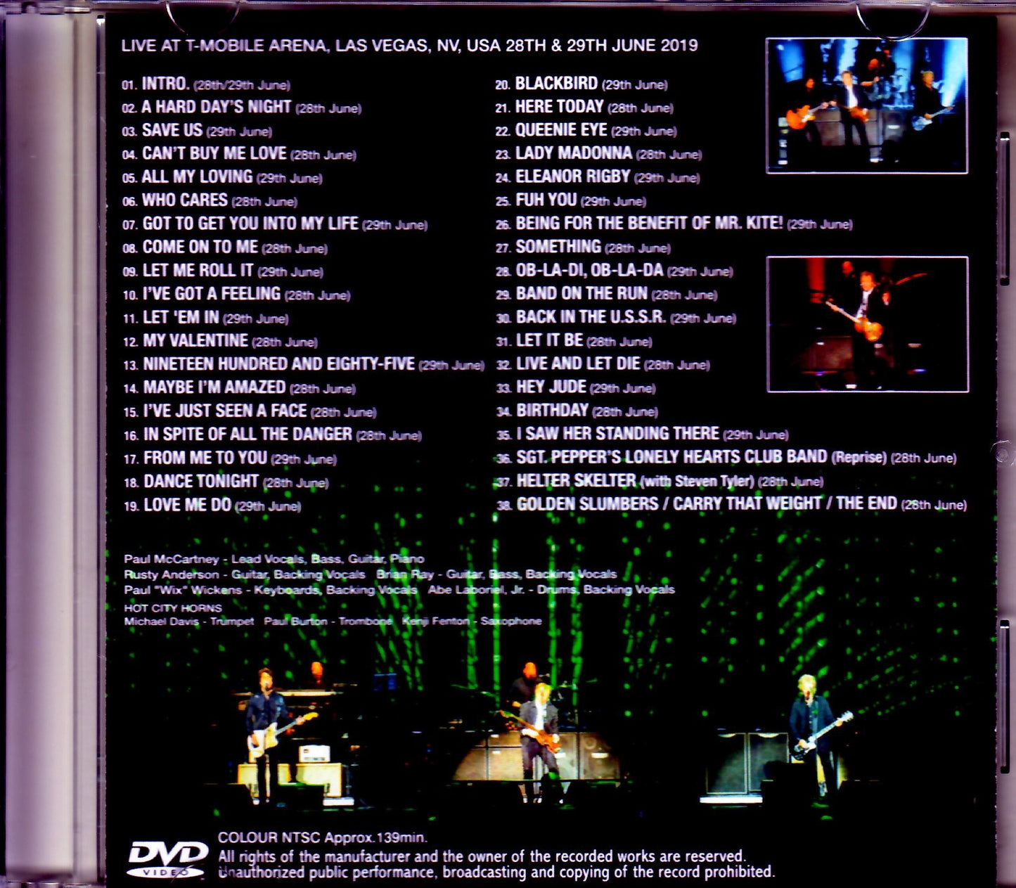 Paul McCartney/NV,USA 2019 2 Days Ultimate Mix Edition