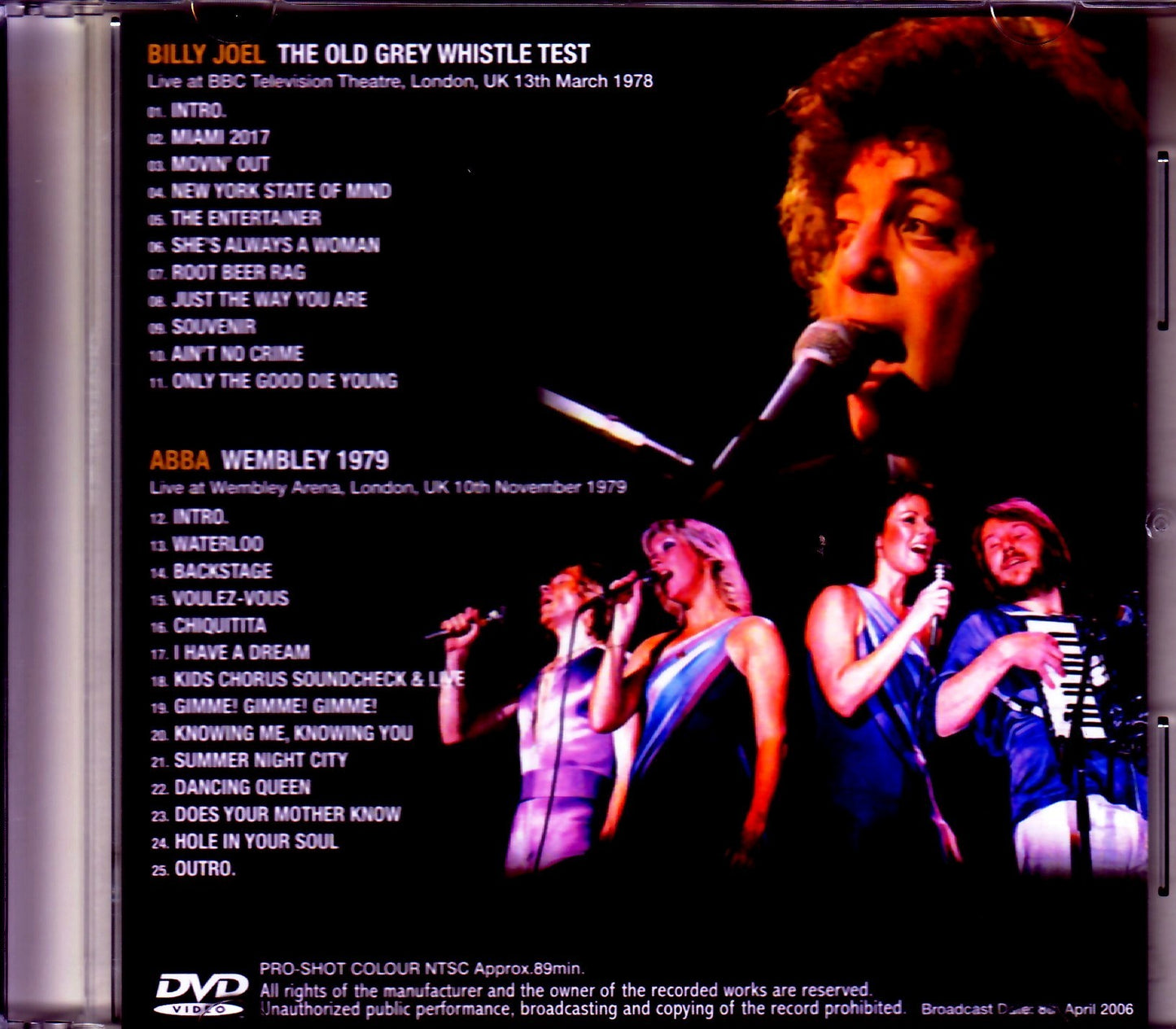 Billy Joel,Abba/London,UK 1978 & 1979