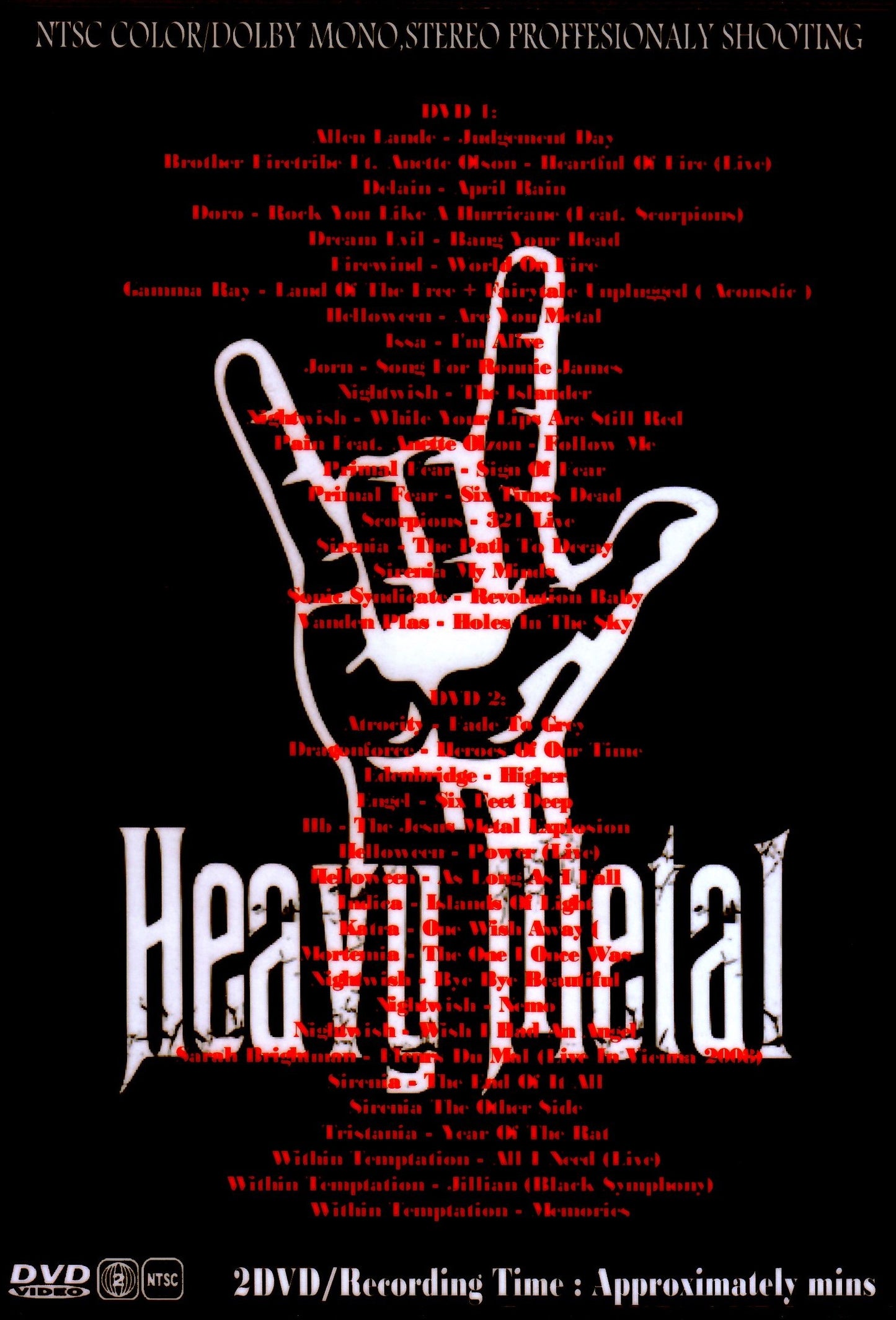 Various Artists Within Temptation,Helloween,Nightwish,Jorn,Scorpions/Heavy Metal Video Collection Vol.1 & 2
