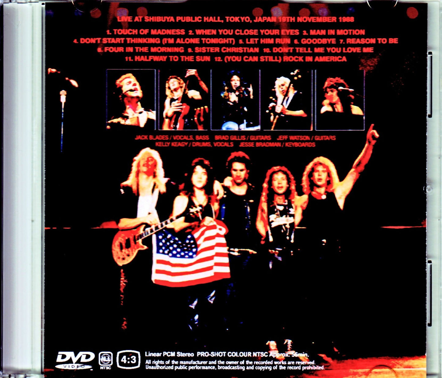 Night Ranger/Tokyo,Japan 1988 Japanese LD Ver.