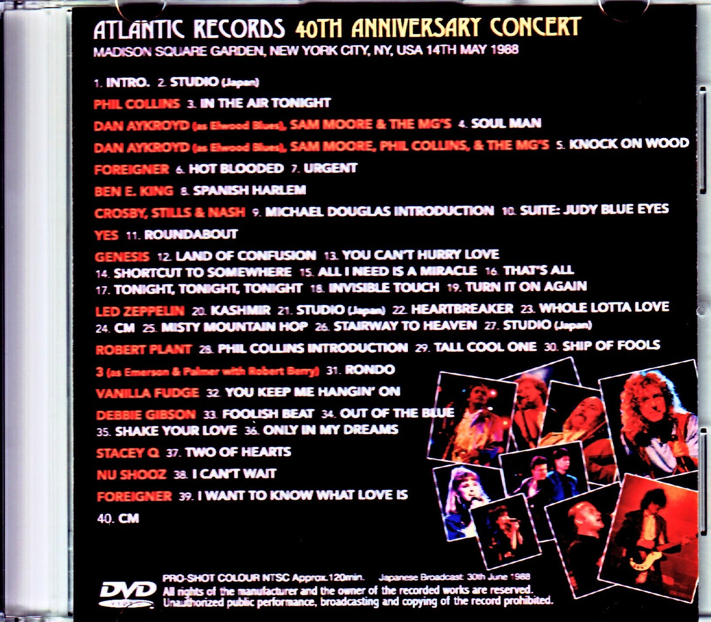 Various Artists Phil Collins,Foreigner,Ben E.King,Led Zeppelin,Stacey Q./NY,USA 1988 Japanese Broadcast Ver.