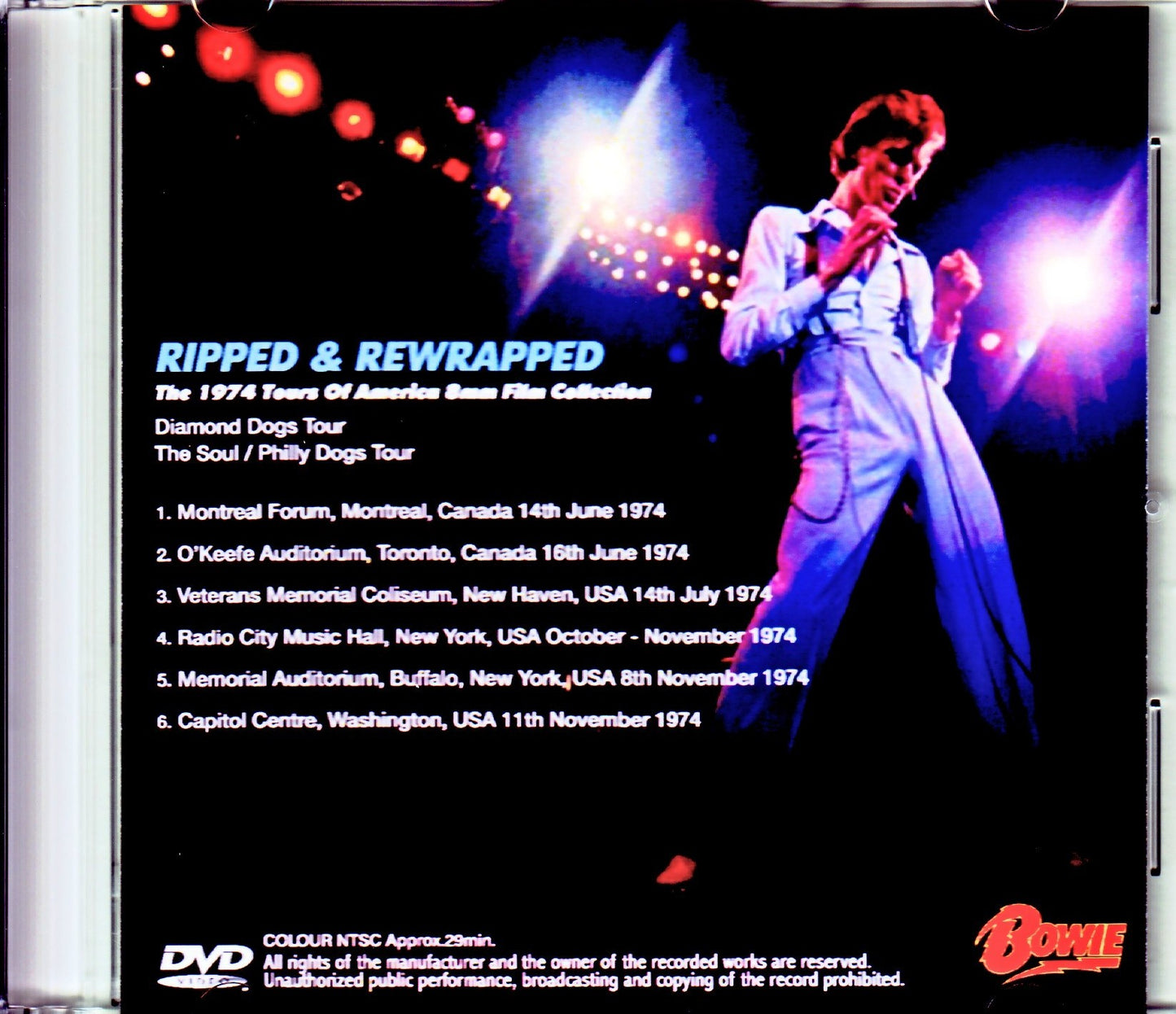David Bowie/1974 Tours of America 8mm Film Collection