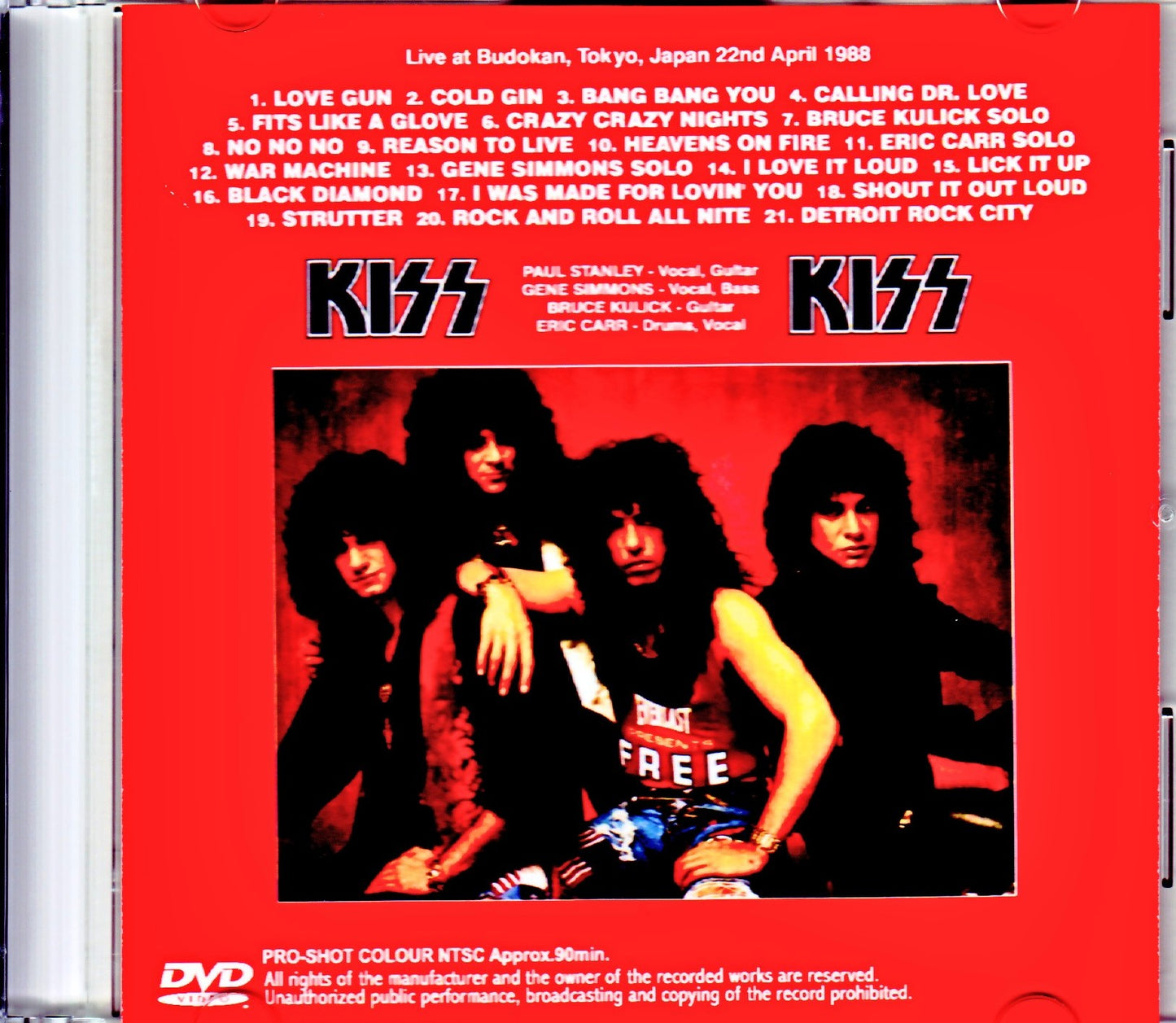 Kiss/Tokyo,Japan 4.22.1988