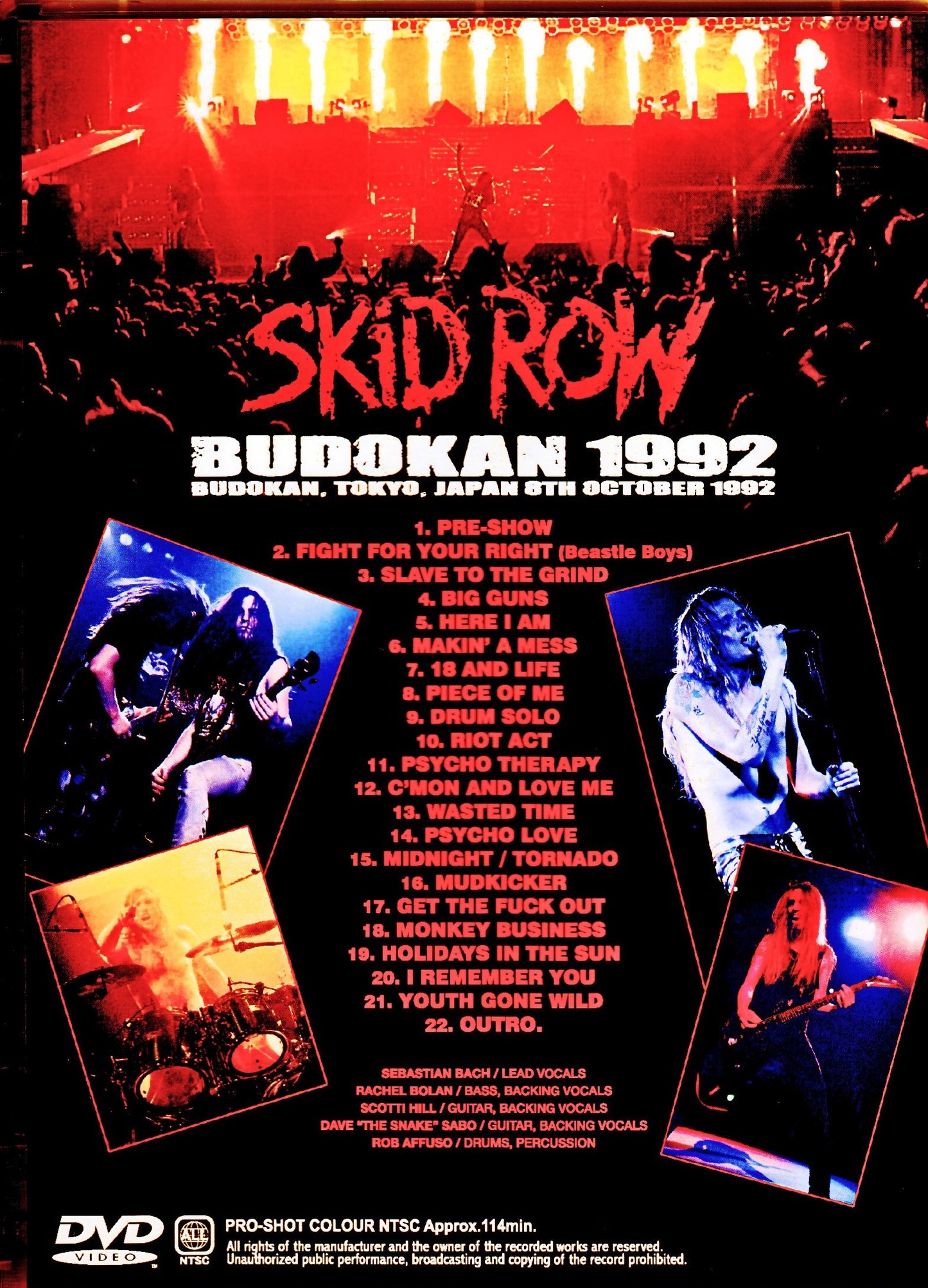 Skid Row/Tokyo,Japan 10.8.1992
