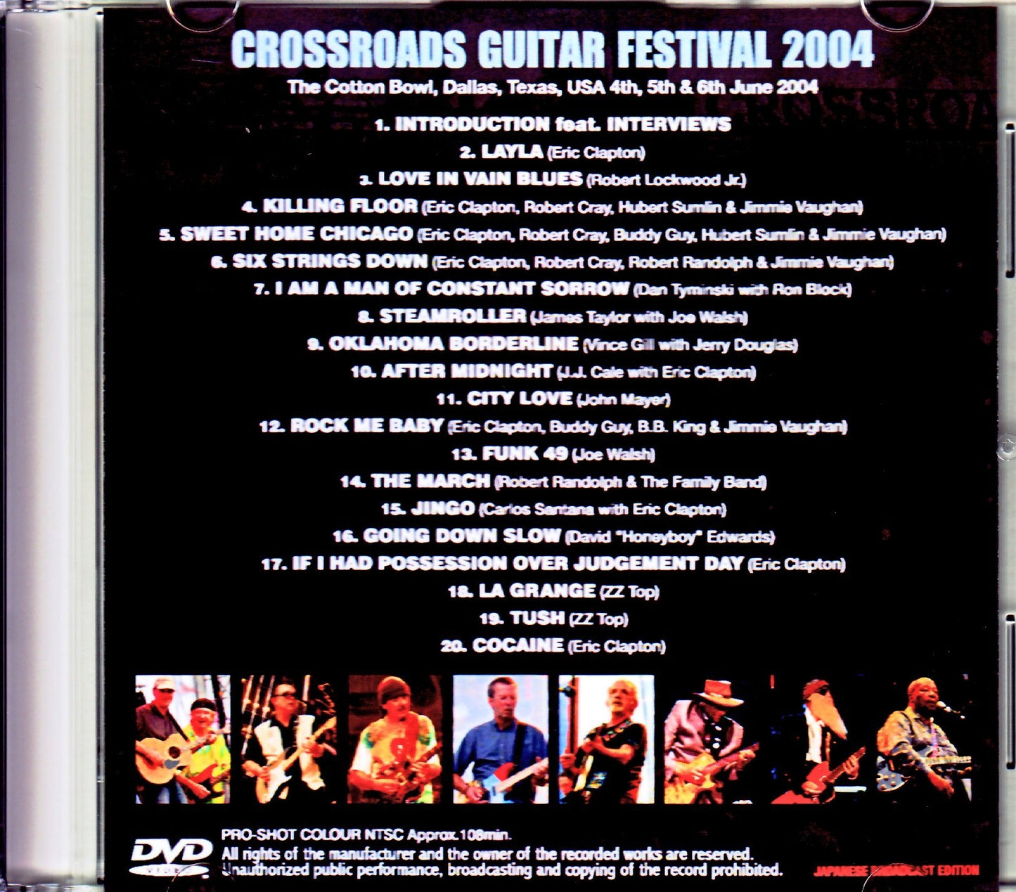 Various Artists Eric Clapton,Robert Cray,James Taylor,ZZ Top,John Mayer/IL,USA 2004 Japanese Broadcast