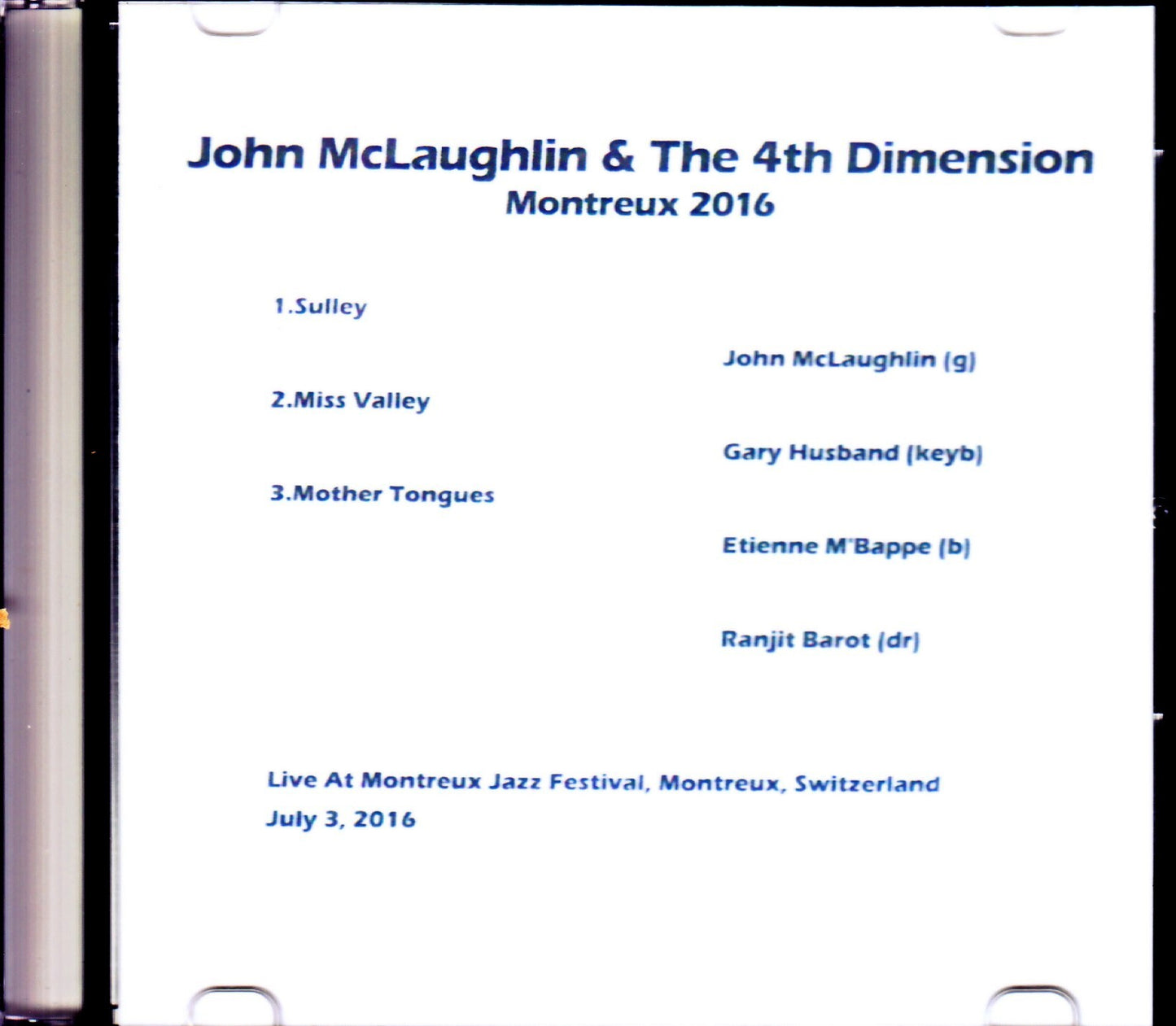John McLaughlin & the 4th Dimension/Switzerland 2016