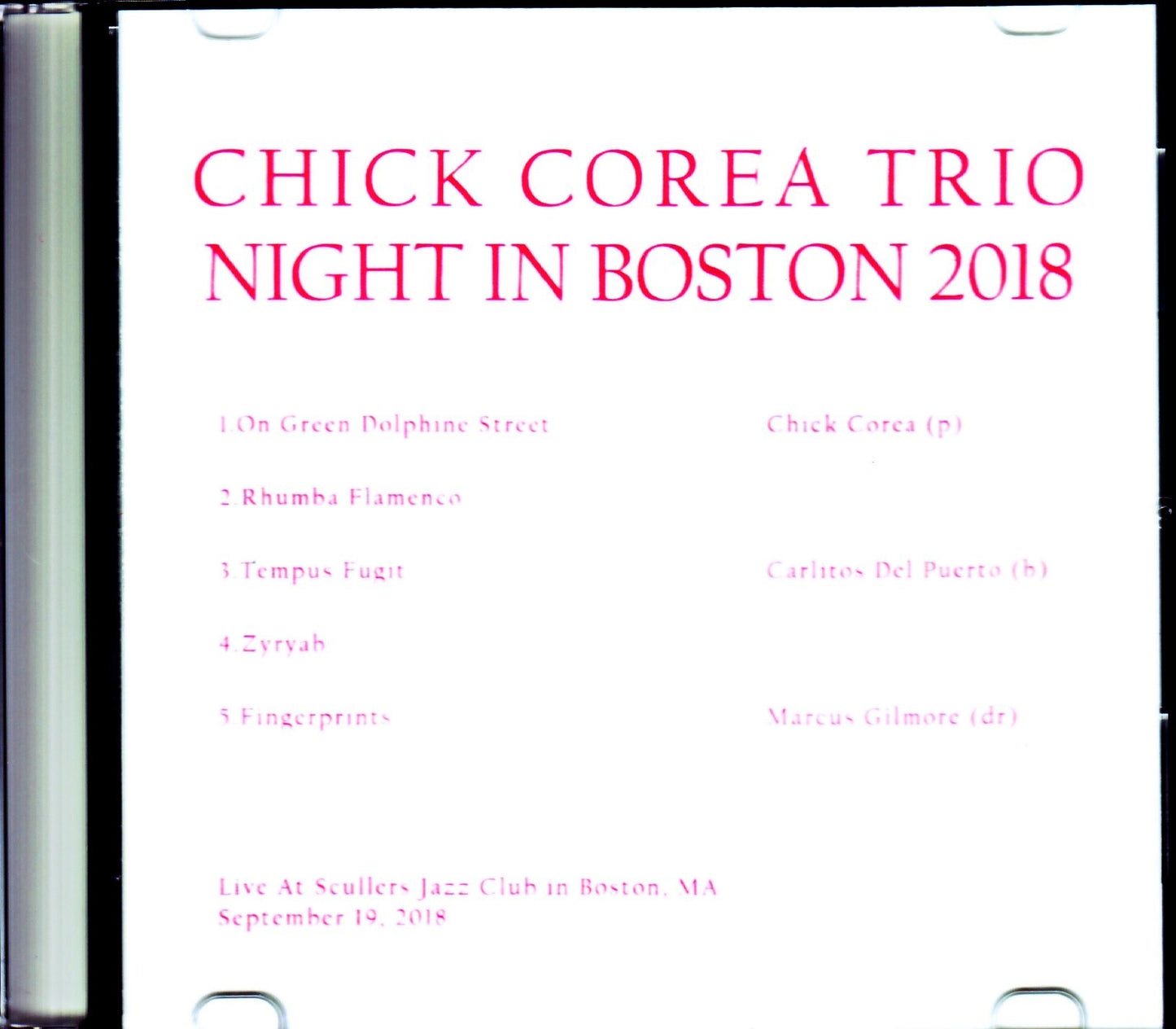 Chick Corea Trio/MA,USA 2018