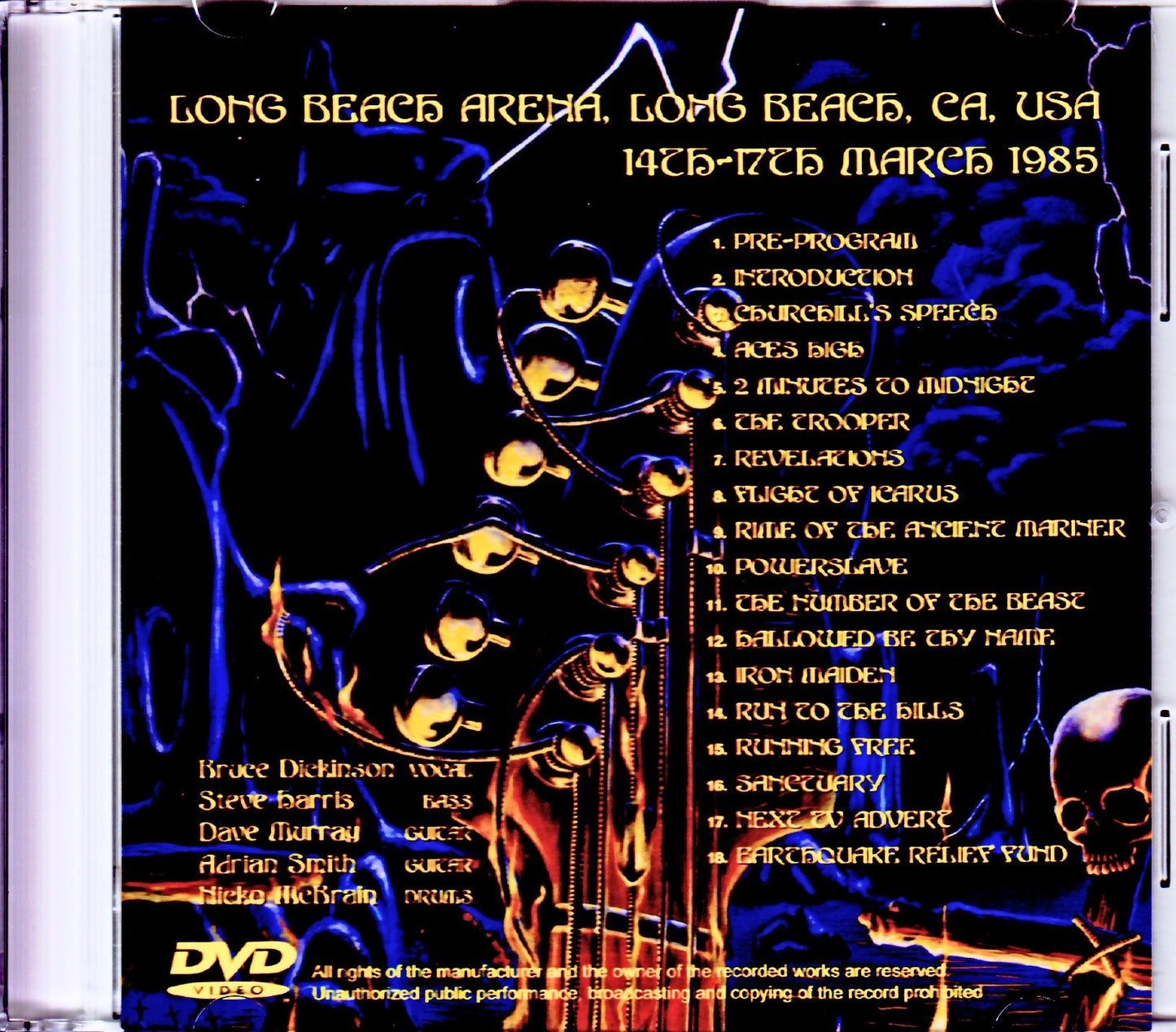 Iron Maiden/CA,USA 1985 Japanese Broadcast