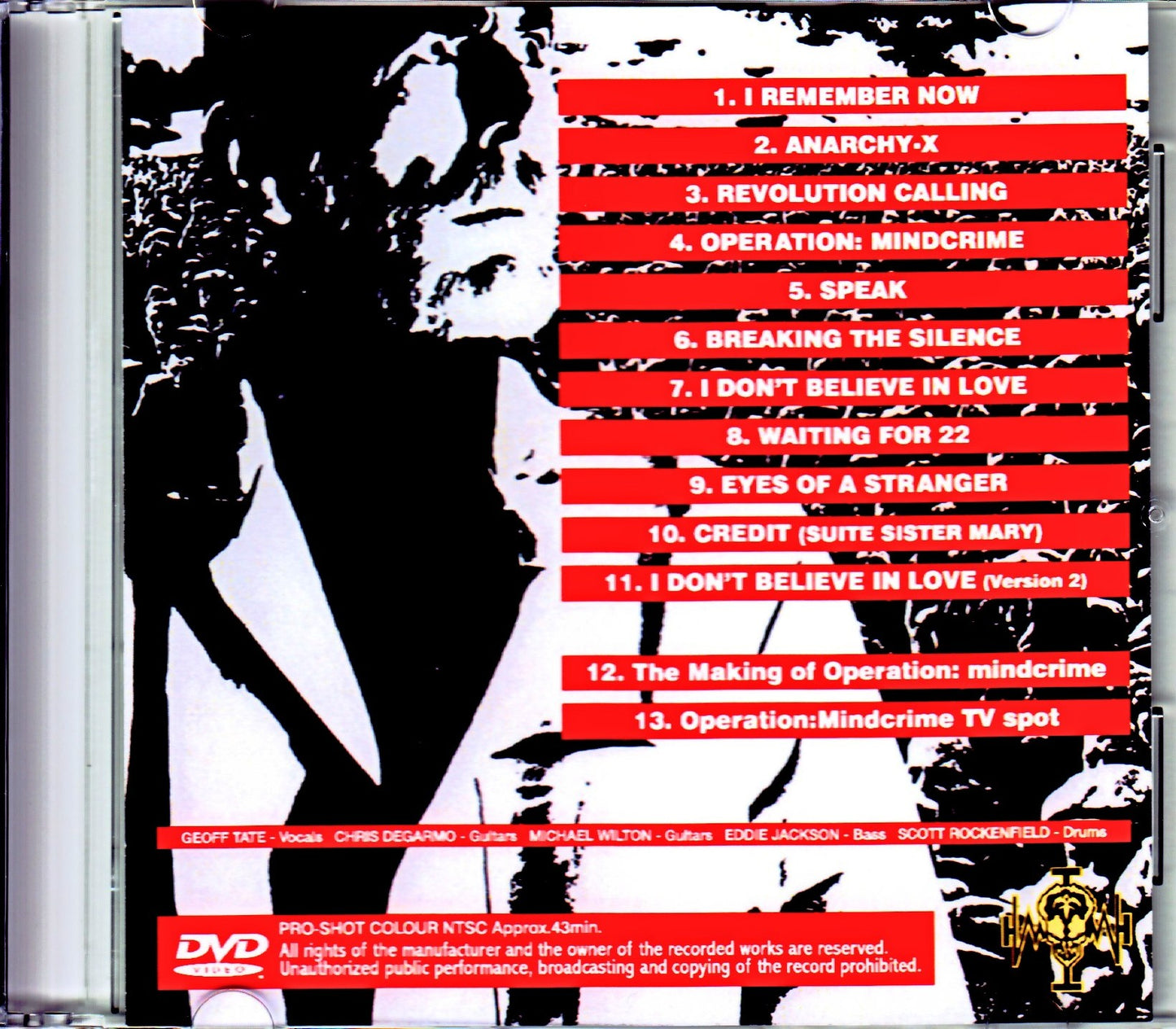 Queensryche/Video Mindcrime & more