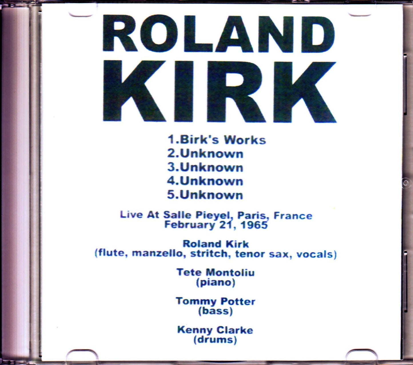 Roland Kirk/France 1965