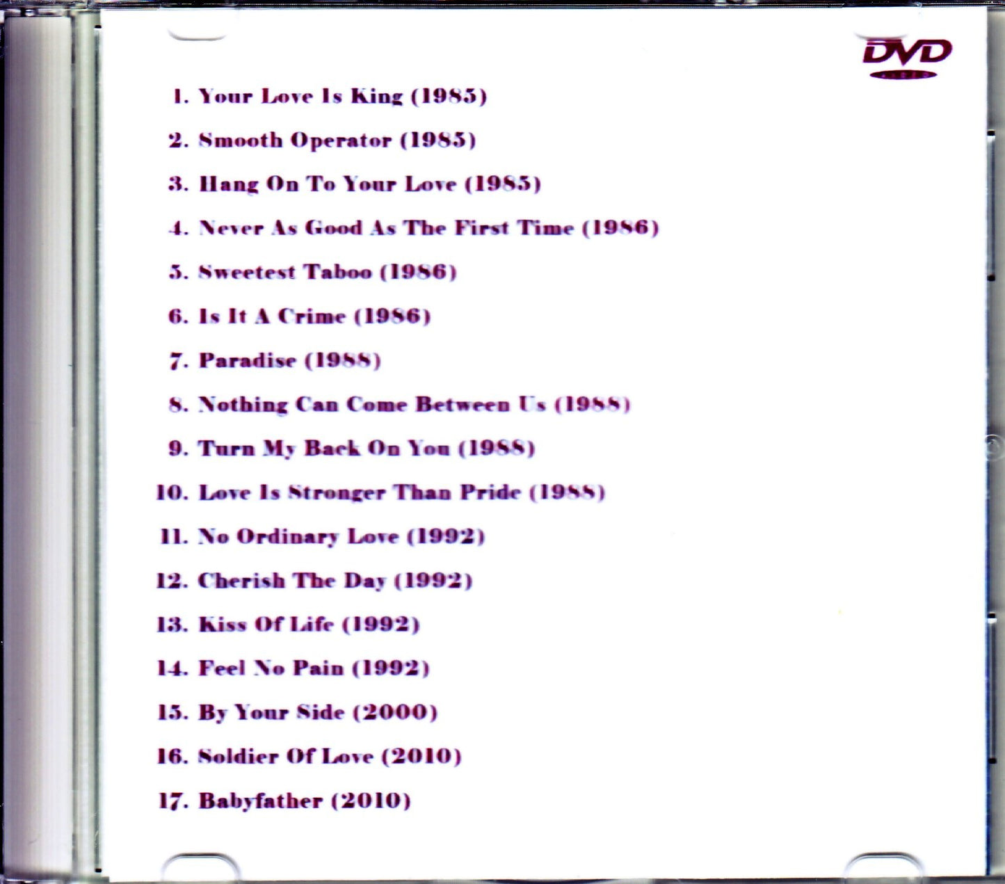 Sade/Music Video Collection 1985-2010
