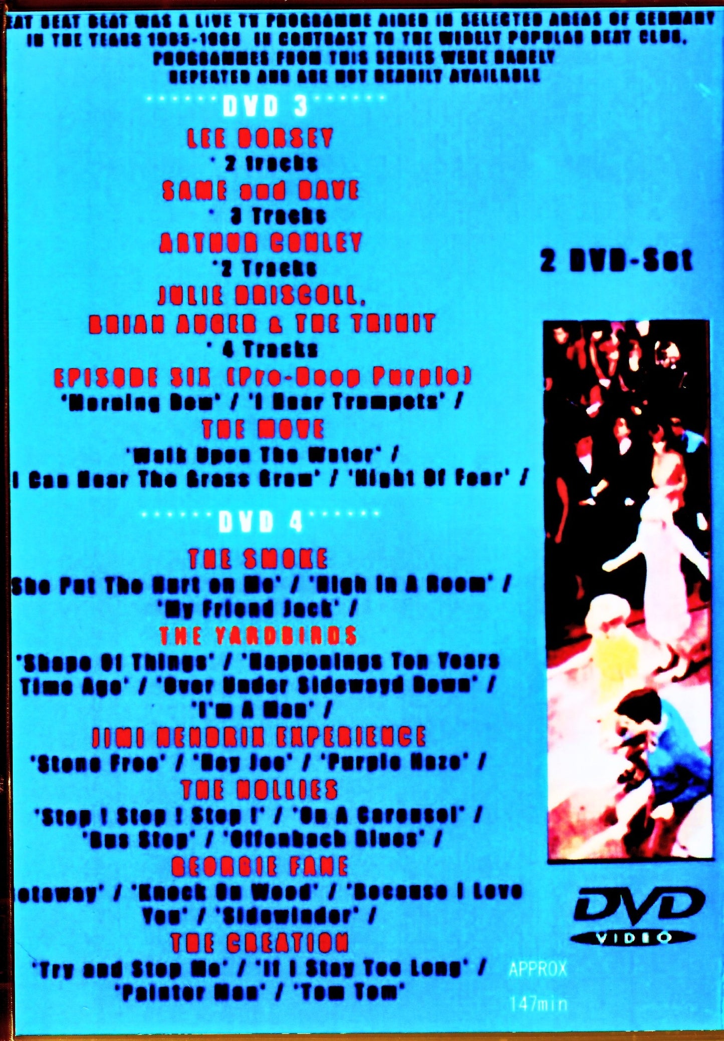 Various Artists Sam & Dave,Move,Hollies,Jimi Hendrix,Yardbirds/Germany TV Program 1965-1968 Vol.3+4