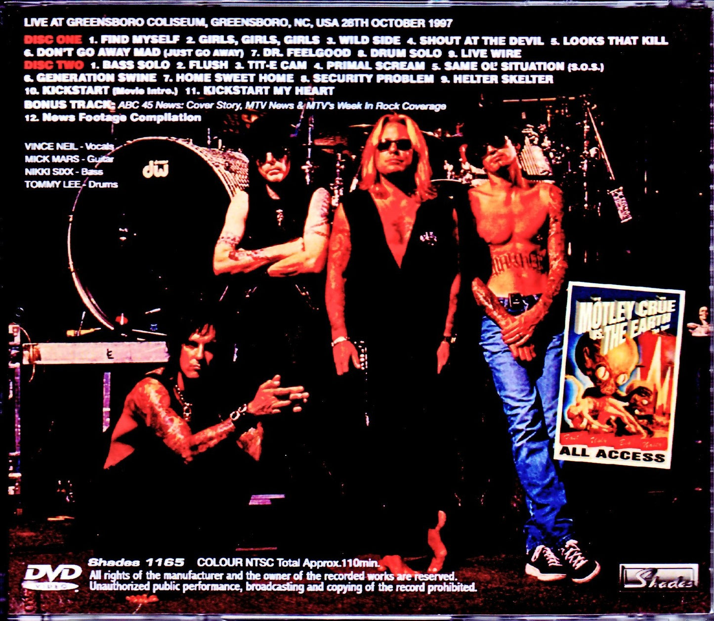 Motley Crue/NC, USA 1997 & more