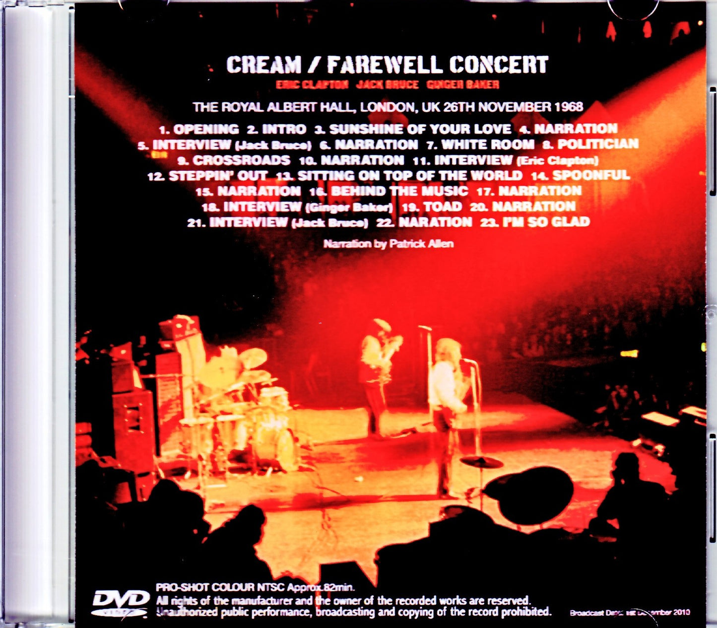Cream/London,UK 1968 Japanese Broadcast Version
