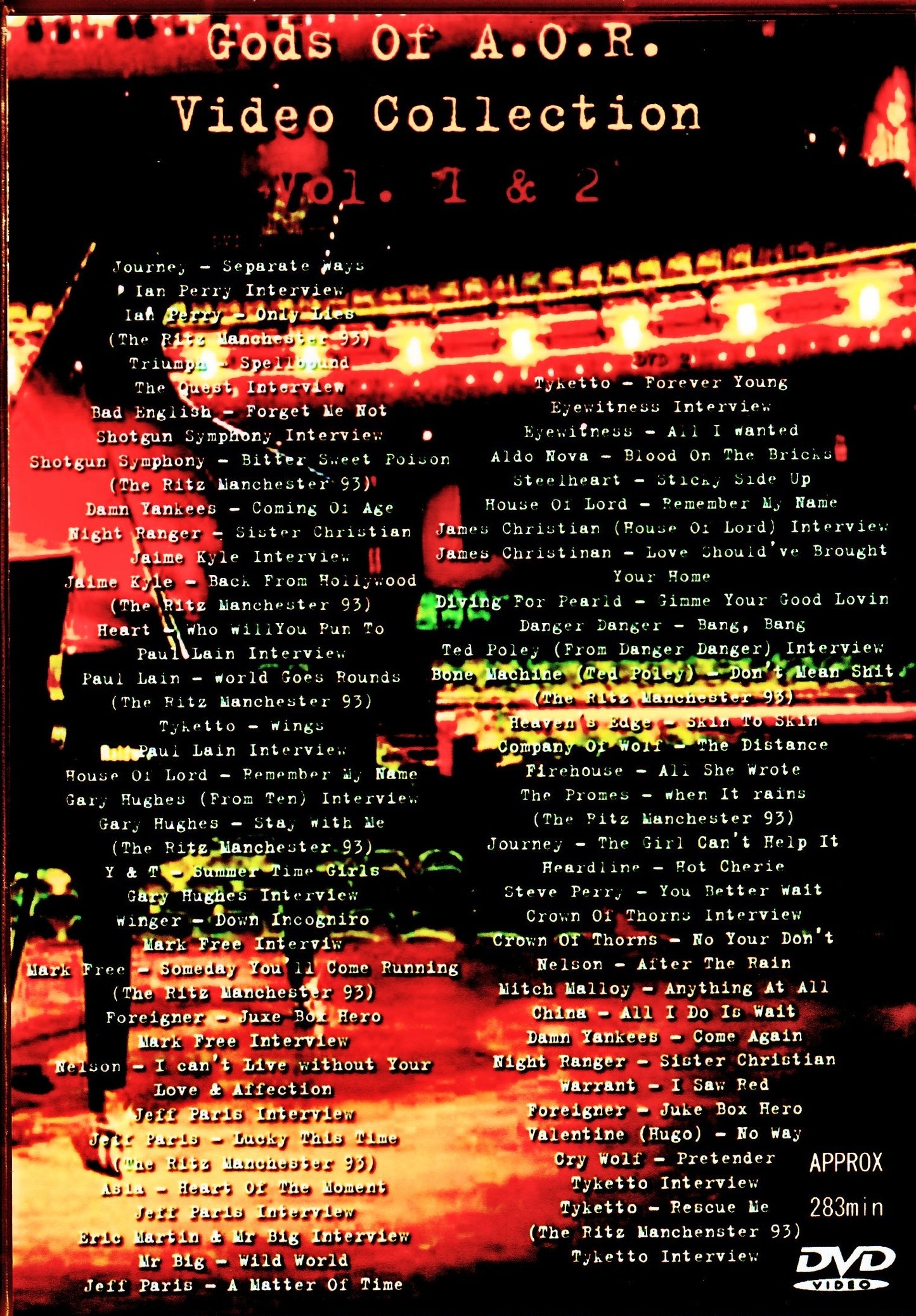 Various Artists Journey,Night Ranger,Damn Yankees,Foreigner,Tyketto/Industrial Rock A.O.R. Video Collection Vol.1 & 2