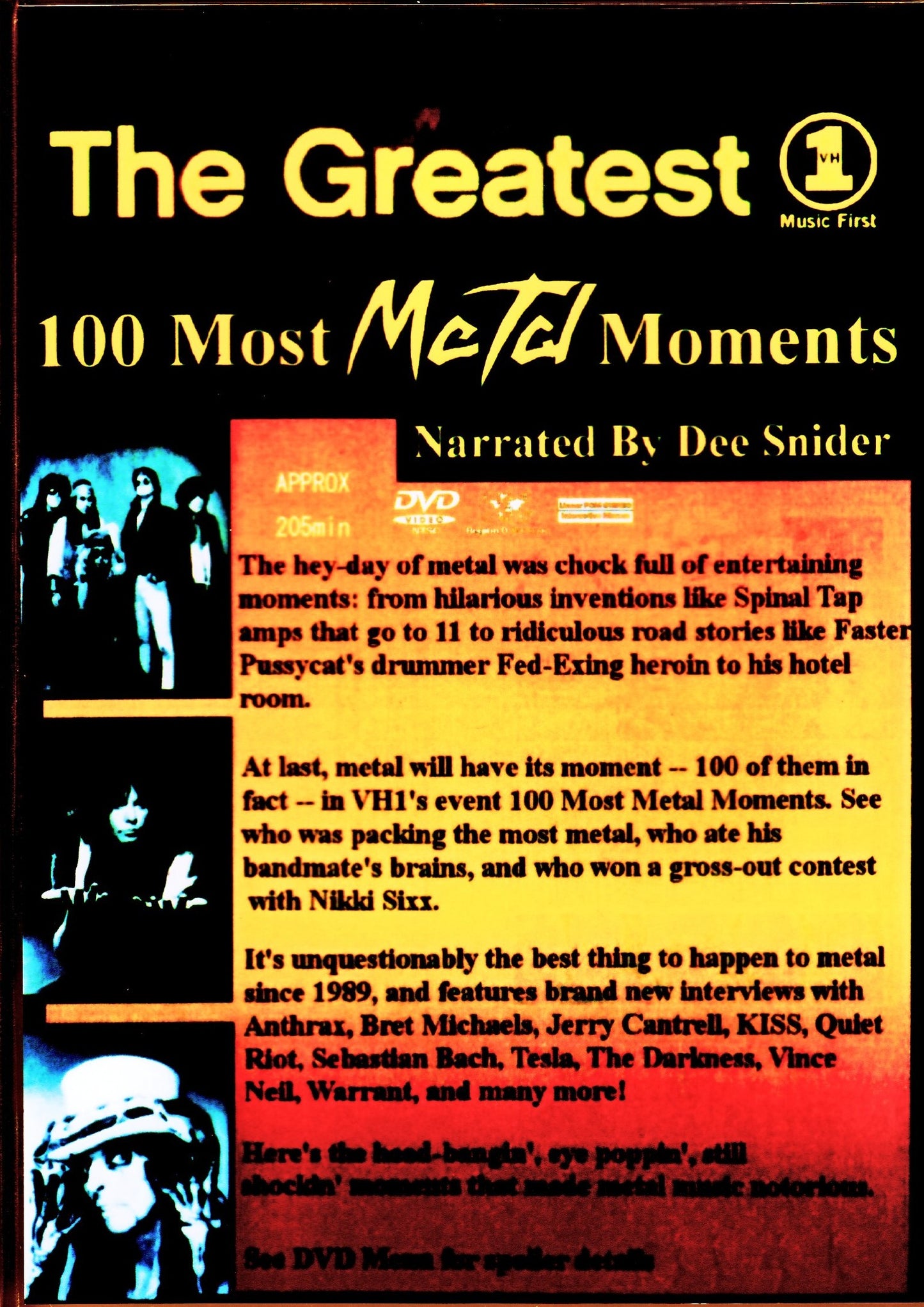 Various Artists Quiet Riot,Kiss,Vince Neil,Warrant,Anthrax,Darkness/Greatest 100 Most Metal Moments