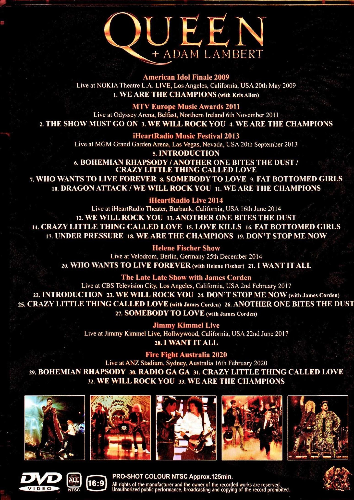 Queen,Adam Lambert/Live Compilation 2009-2020