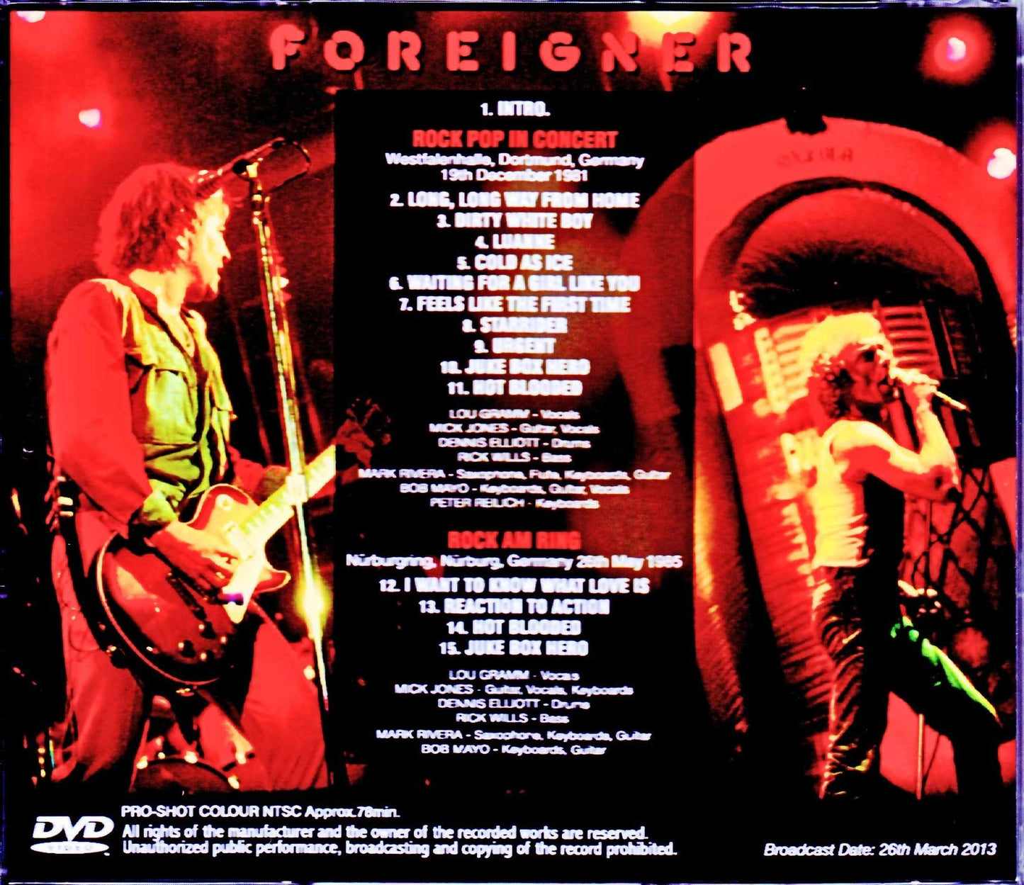 Foreigner/Germany 1981 & 1985 Japanese Broadcast Version