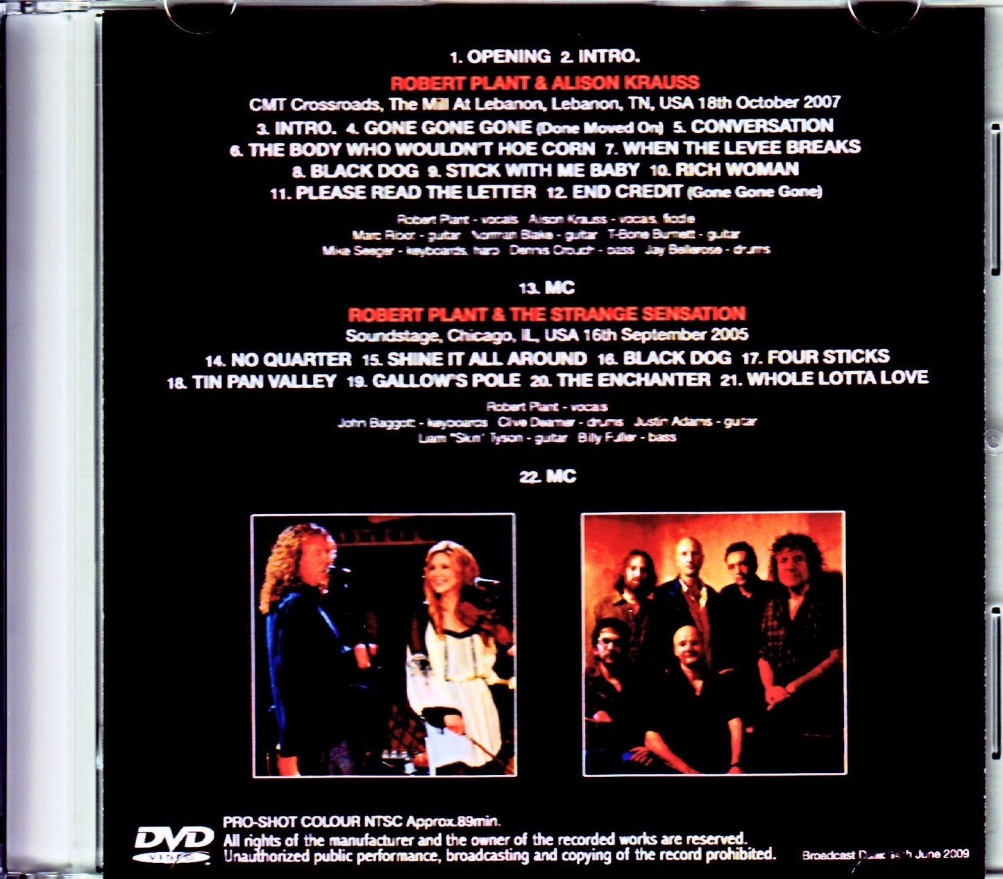 Robert Plant,Alison Krauss/TN,USA 2007 & more