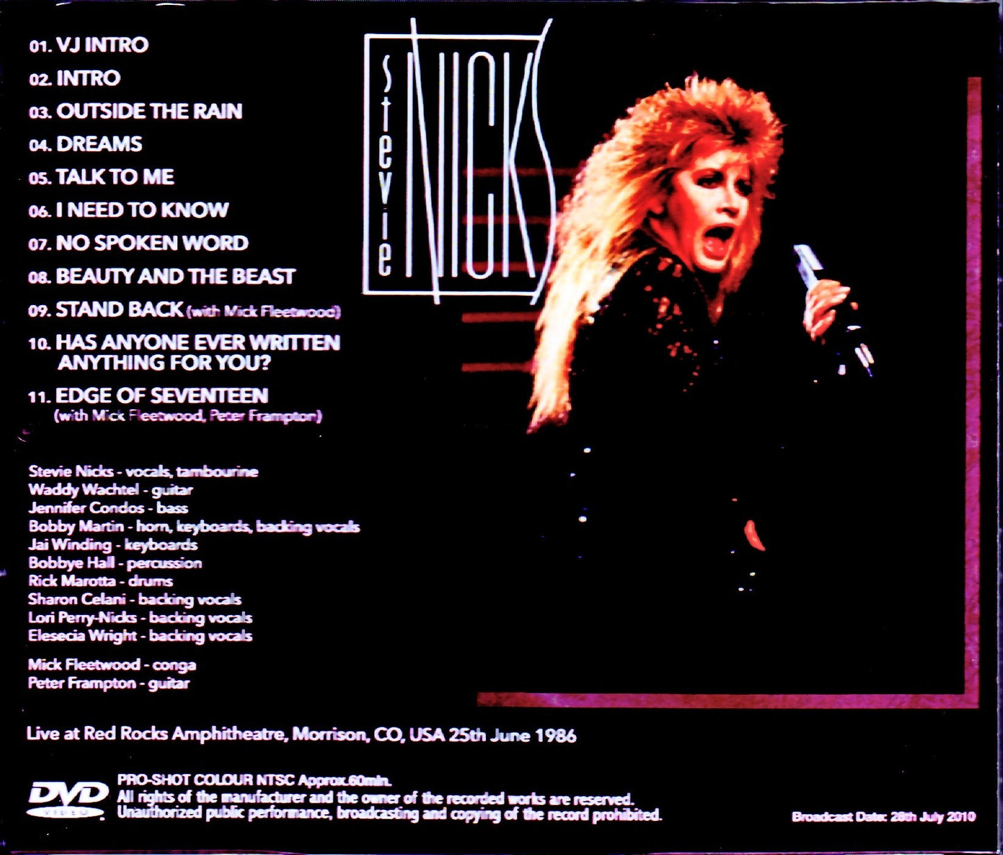 Stevie Nicks/CO,USA 1986 Japanese Broadcast Edition