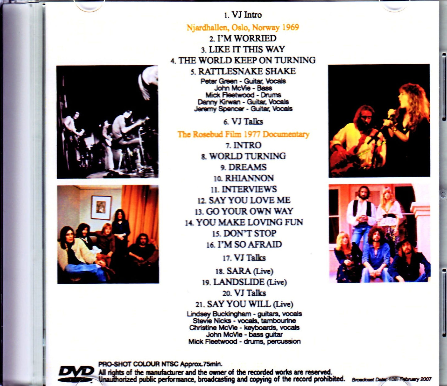 Fleetwood Mac/Norwy 1969 & 1977 Documentary Japanese Broadcast Edition