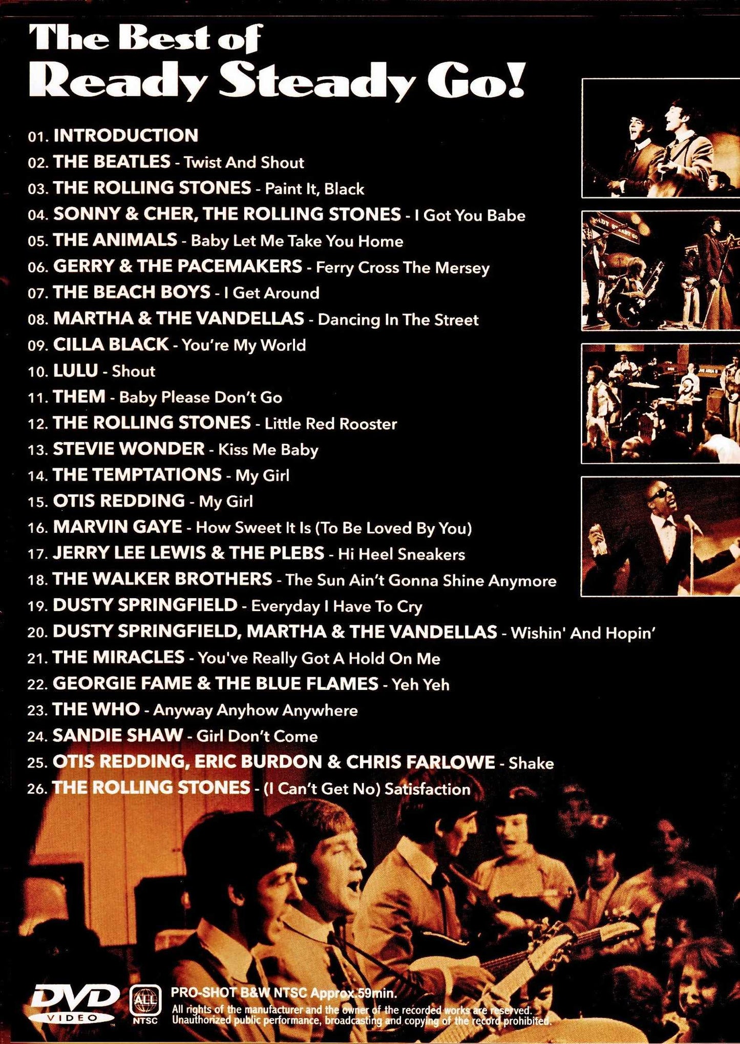 Various Artists Beatles,Rolling Stones,Animals,Beach Boys,Marvin Gaye/Ready Steady Go Re-Broadcast Huge Upgrade