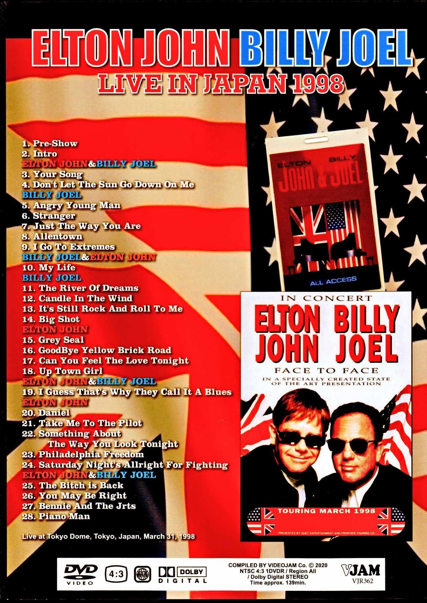 Elton John,Billy Joel/Tokyo,Japan 1998