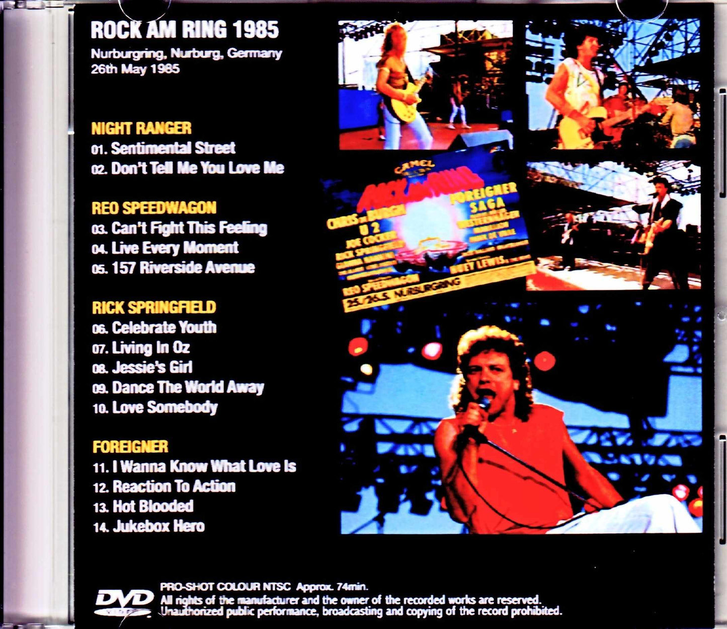 Various Artists Foreigner,Rick Springfield,REO Speedwagon,Night Ranger/Germany 1985 Best Quality