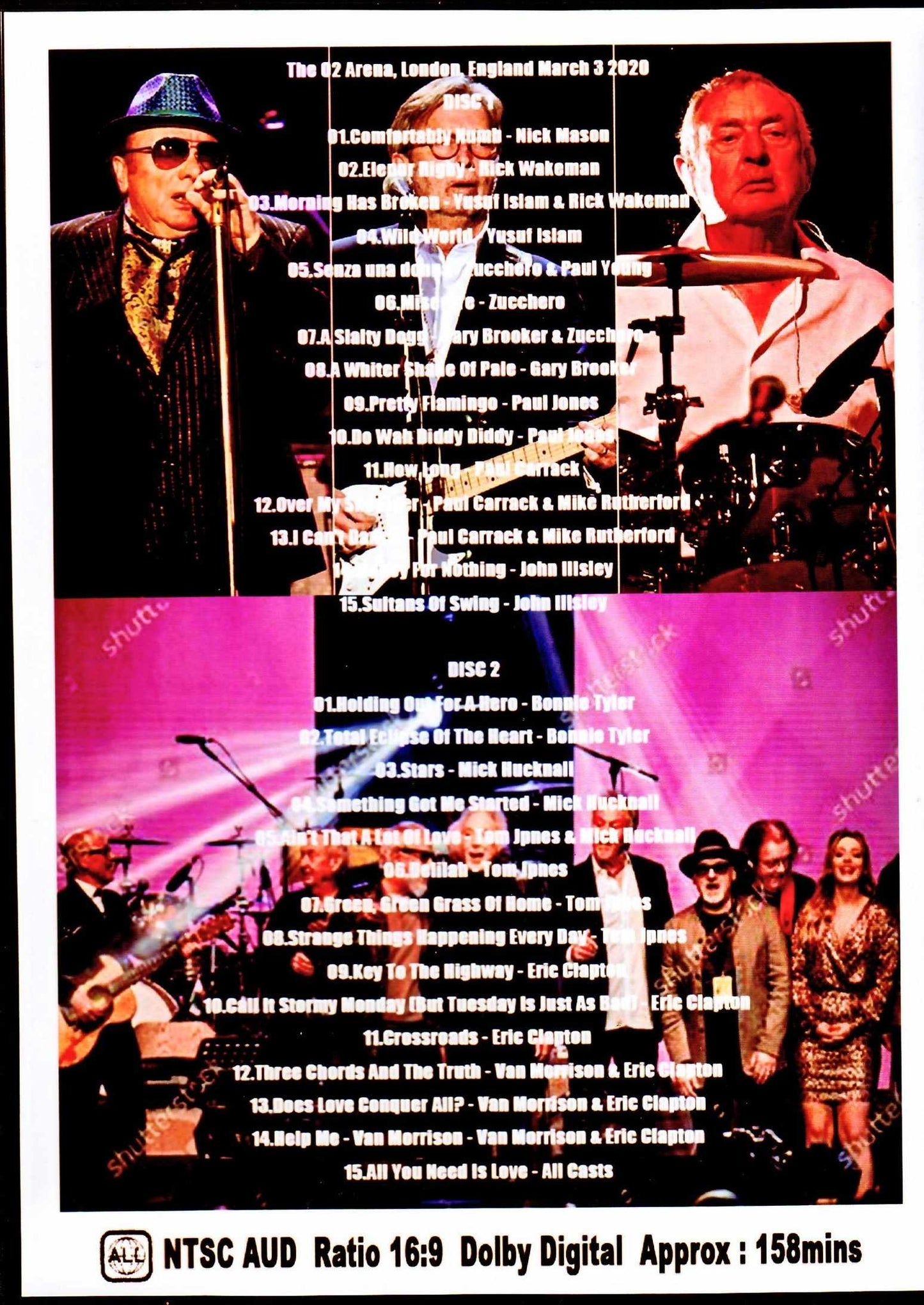 Various Artists Eric Clapton,Rick Wakeman,Tom Jones,Bonnie Tyler,Van Morrison/Lonodn,UK 2020