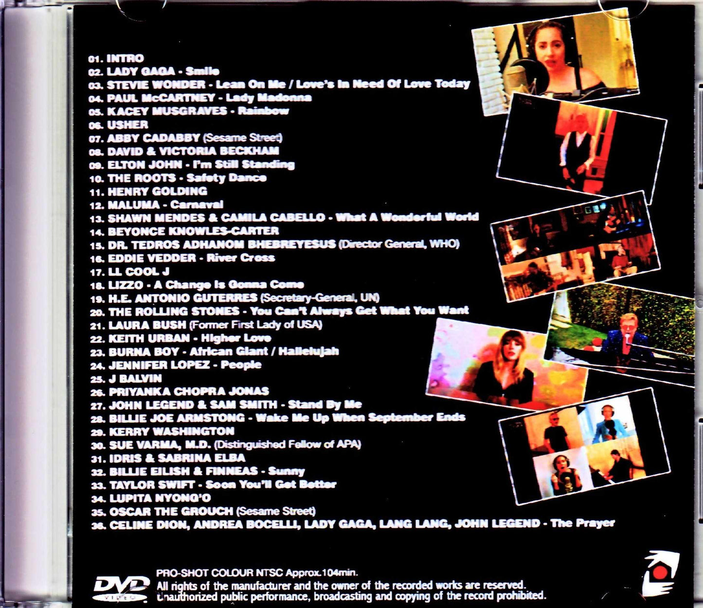 Various Artists Lady Gaga, Stevie Wonder, Paul McCartney, Elton John, Rolling Stones, Billie Eilish/One World Together at Home