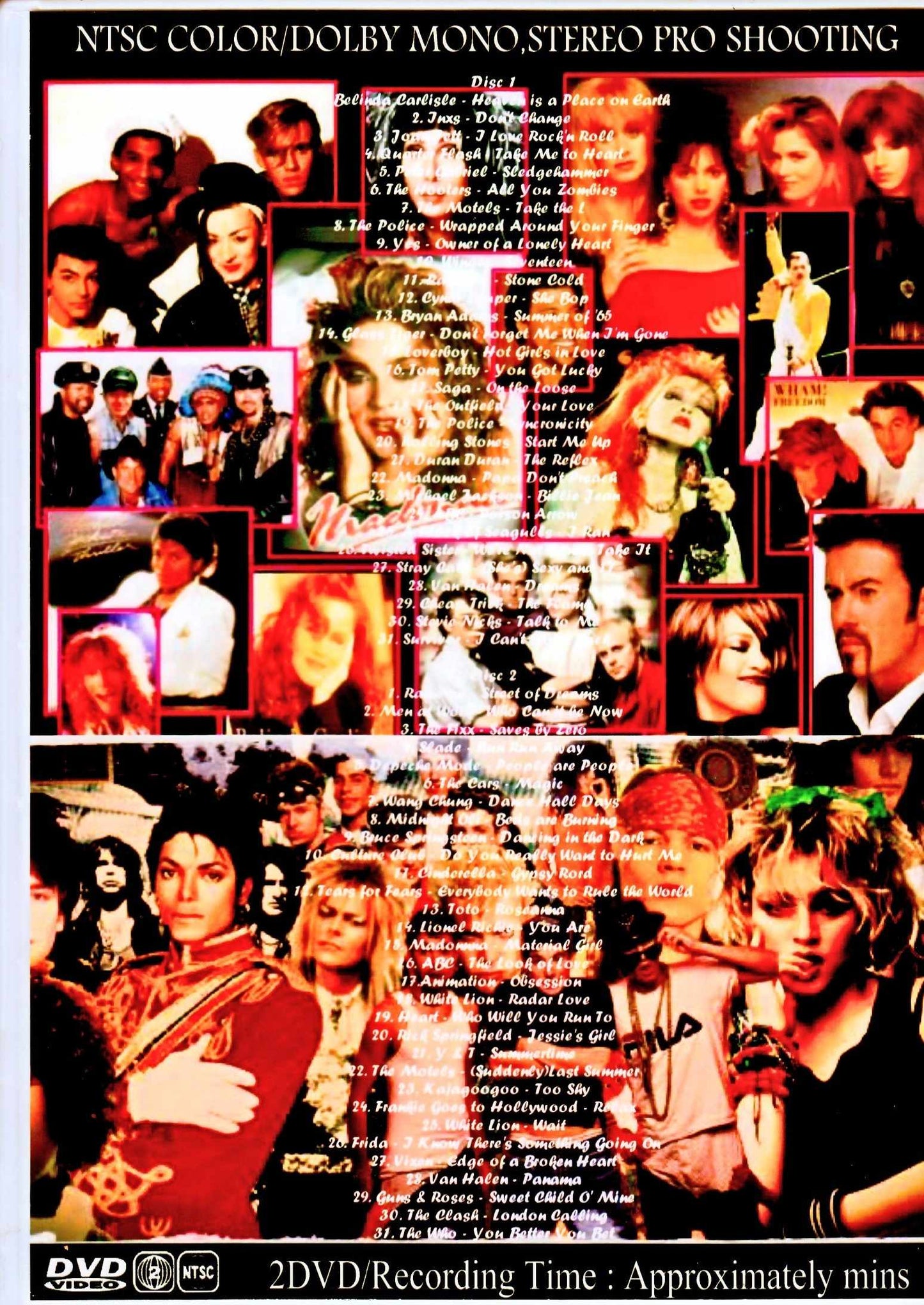 Various Artists Michael Jackson,Rolling Stones,Bryan Adams,ABC,Men at Work/80's Video Collection Vol.5 & 6