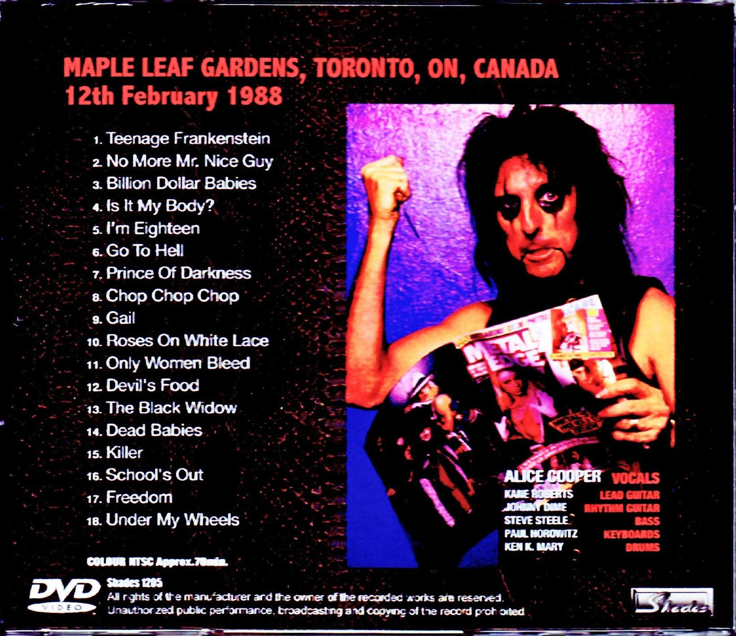 Alice Cooper/Canada 1988