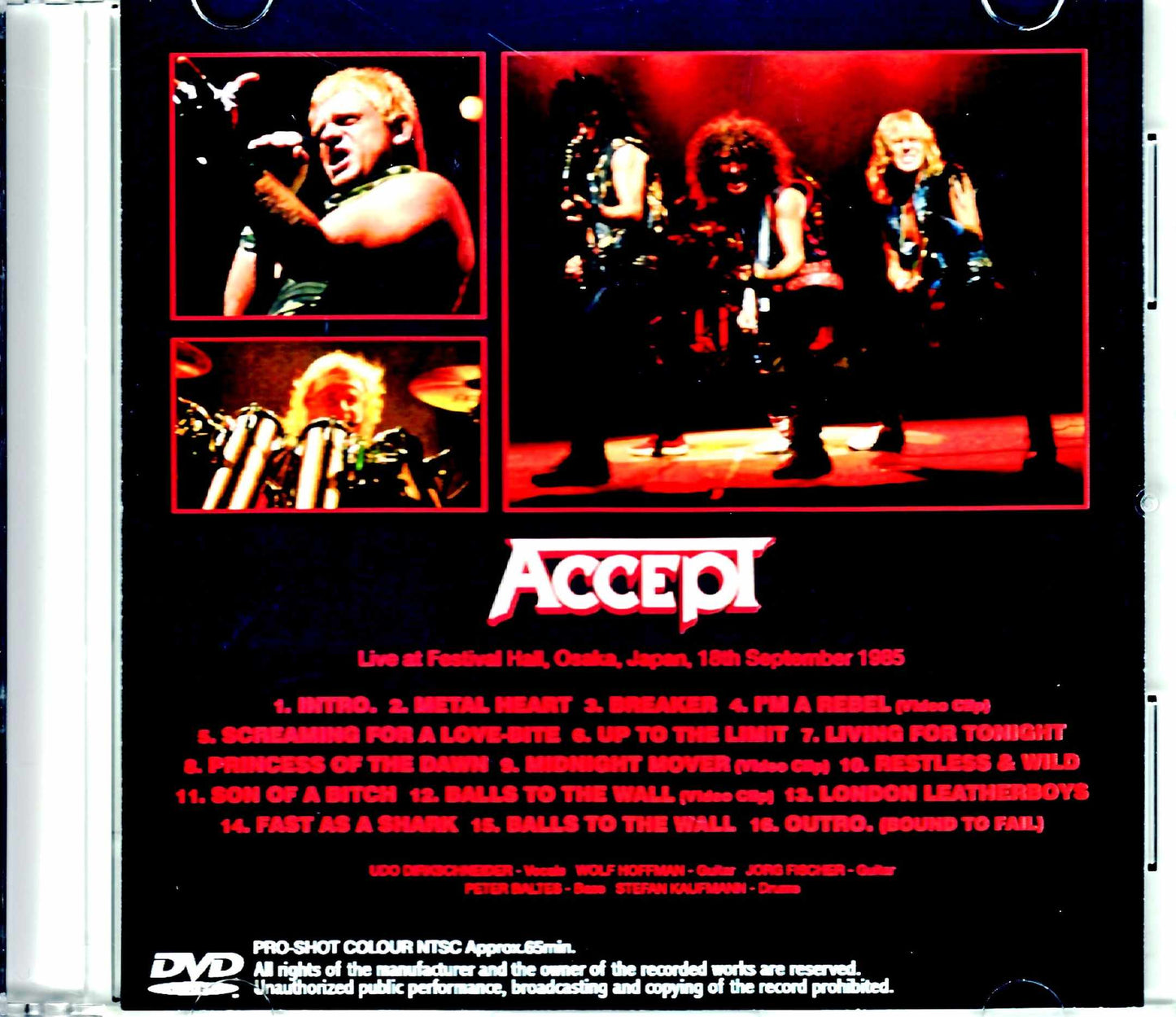 Accept/Osaka,Japan 1985