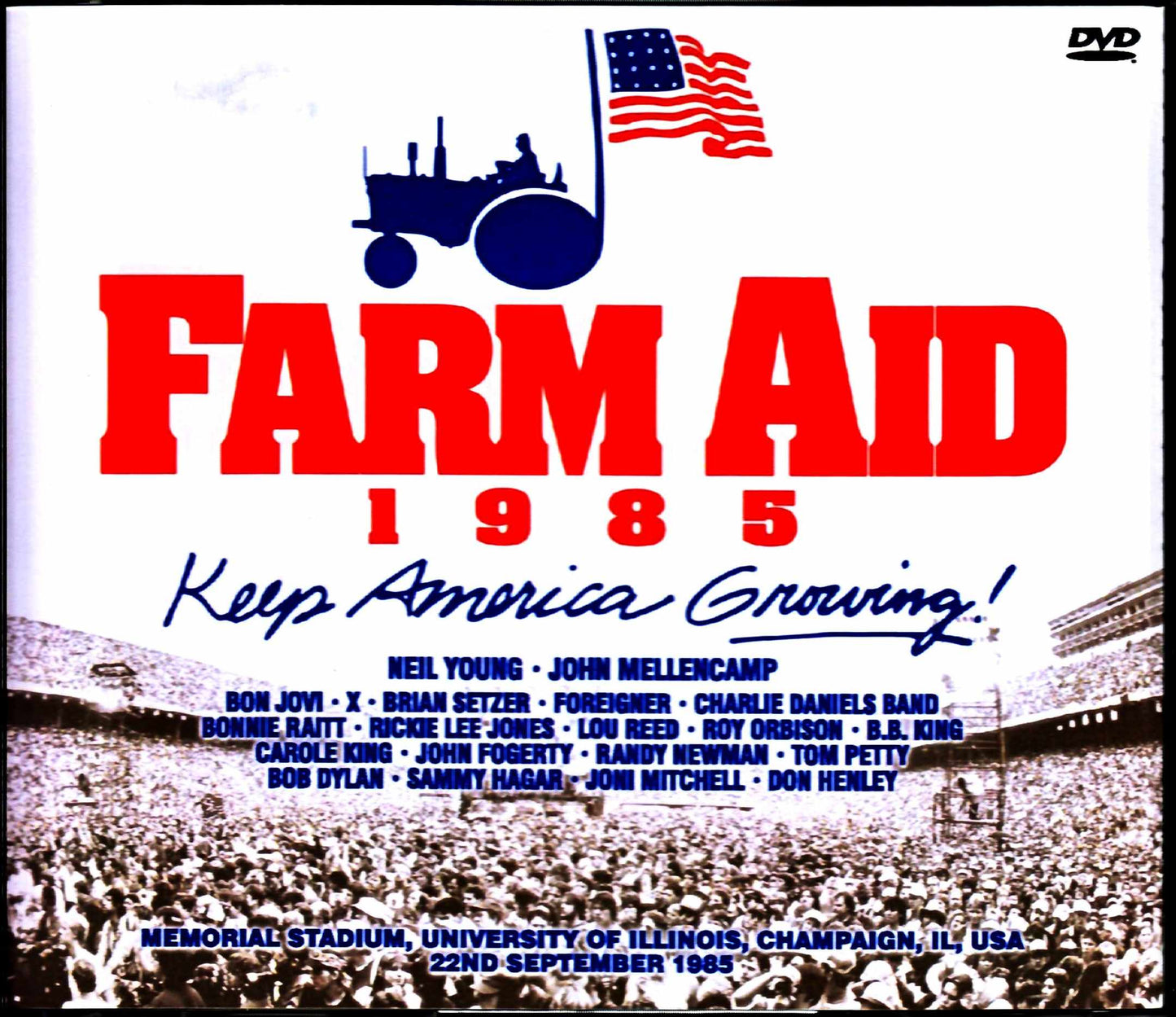 Various Artists Neil Young,Bon Jovi,Foreigner,Bob Dylan,Tom Petty/Farm Aid 1985 Farm Aid IL,USA 1985
