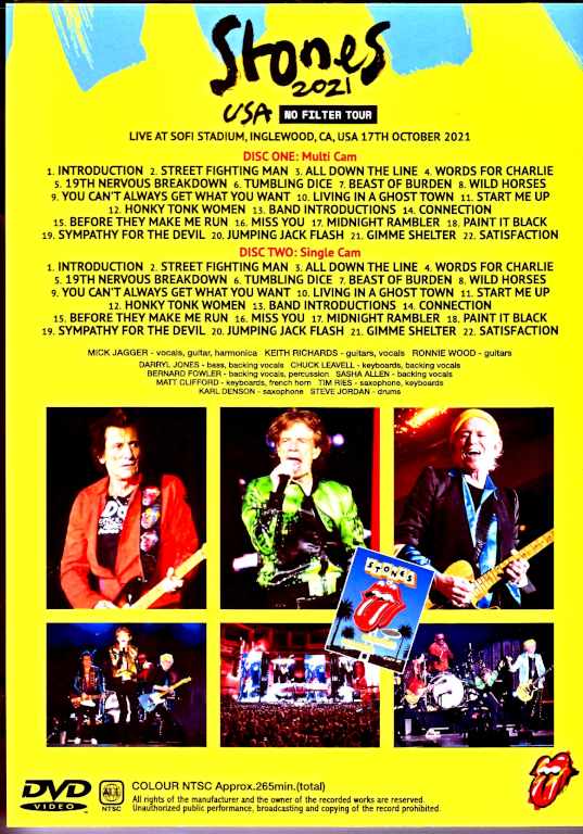 Rolling Stones/CA,USA 10.17.2021 2-Cam Matrix