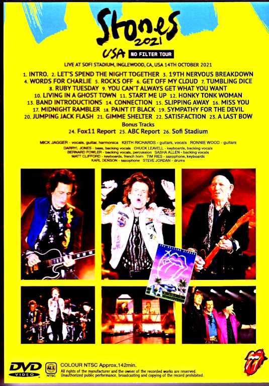 Rolling Stones/CA,USA 10.14.2021 Multi-Cam Edition & more
